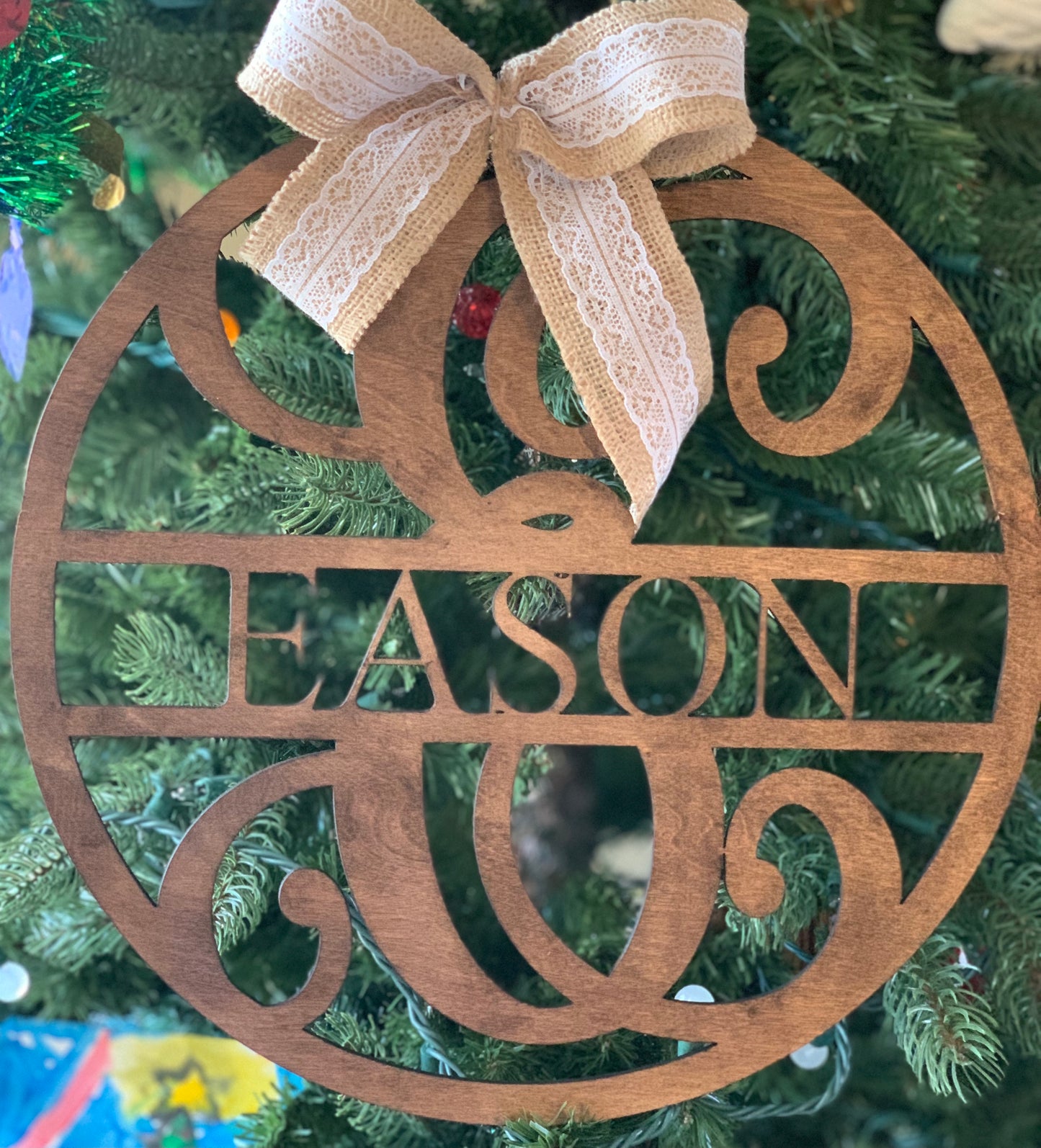 Split Monogram Door Hanger