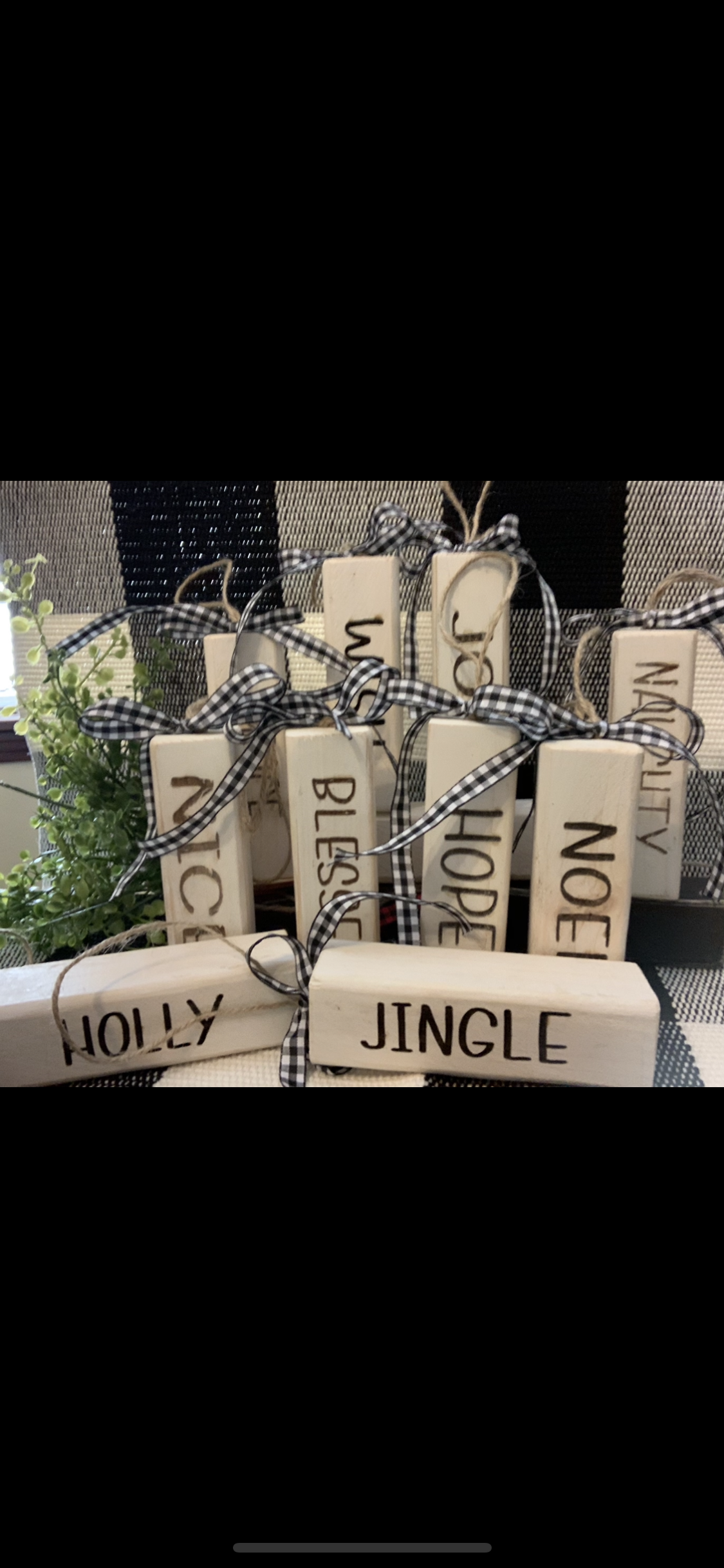 Farmhouse Block Ornaments