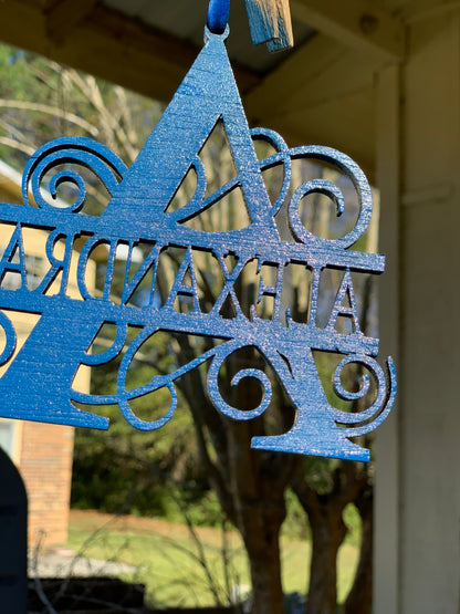 Split Monogram Ornament