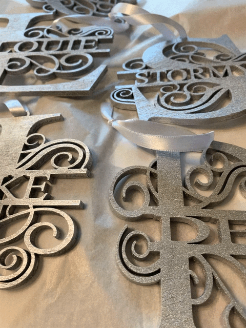 Split Monogram Ornament