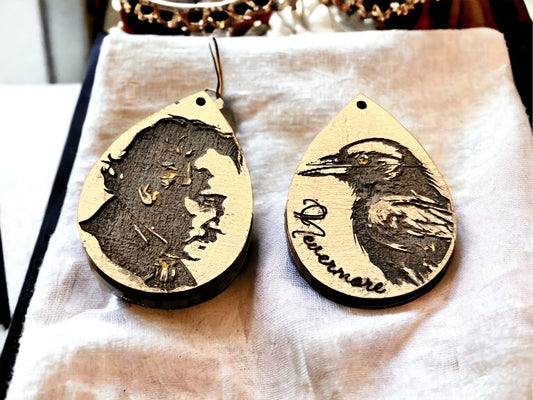 Edgar Alan Poe Earrings