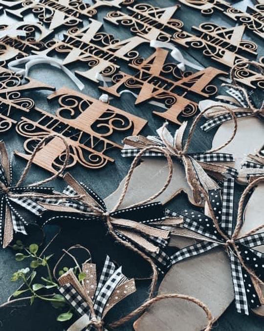 Split Monogram Ornament