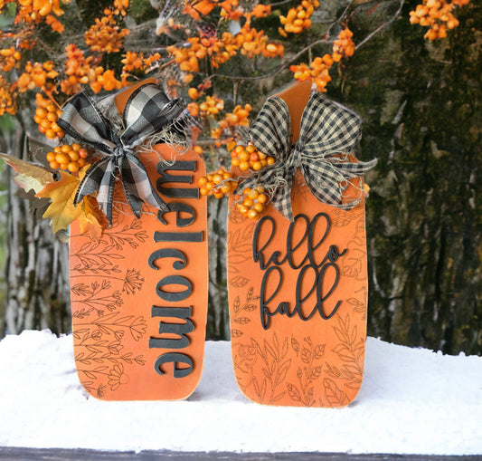 Fall Pumpkin Door Hanger