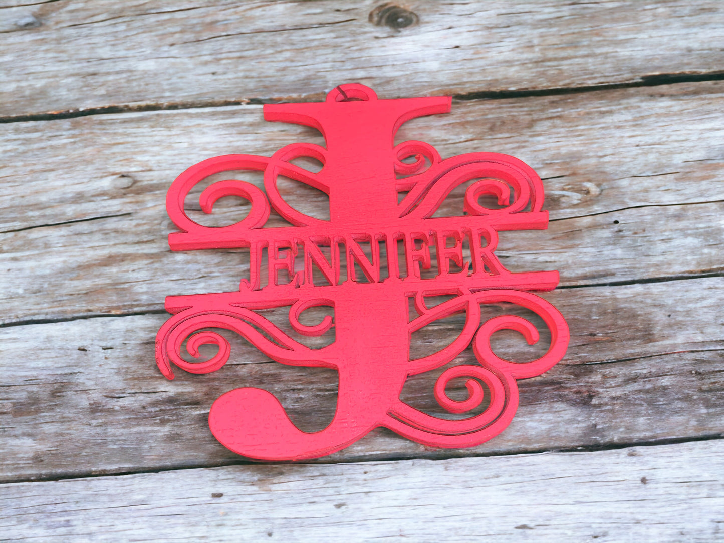 Split Monogram Ornament