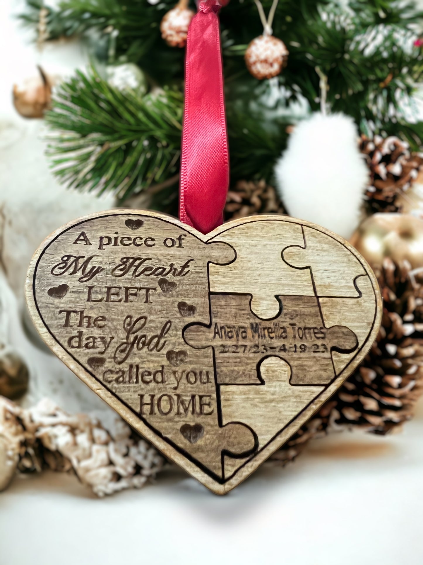 “A piece of my heart” Ornament