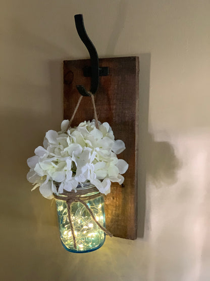 Set of 2 Mason jar Sconces
