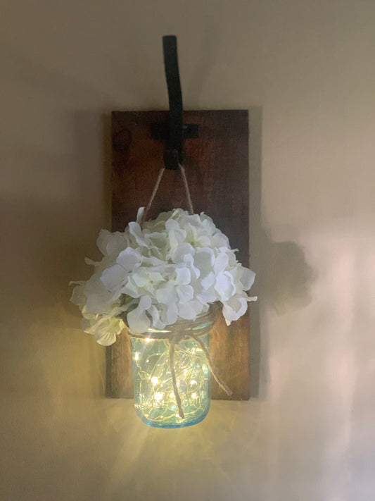 Set of 2 Mason jar Sconces