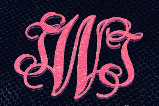 Vine Monogram Car Charm