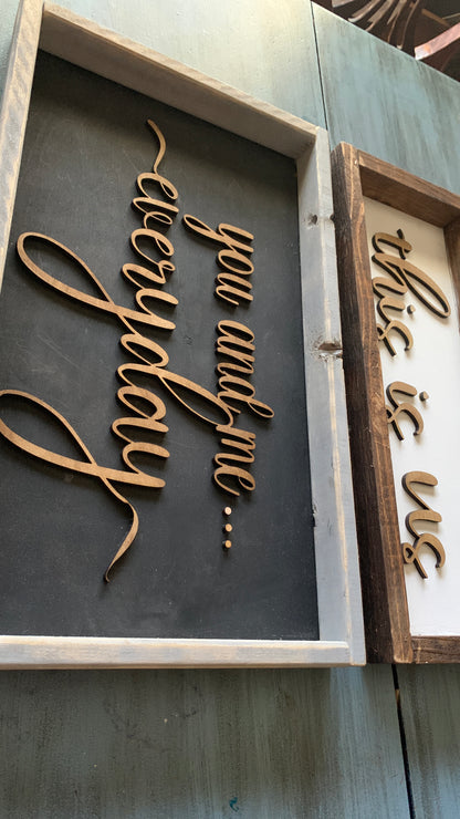 “You & Me” Farmhouse Frame