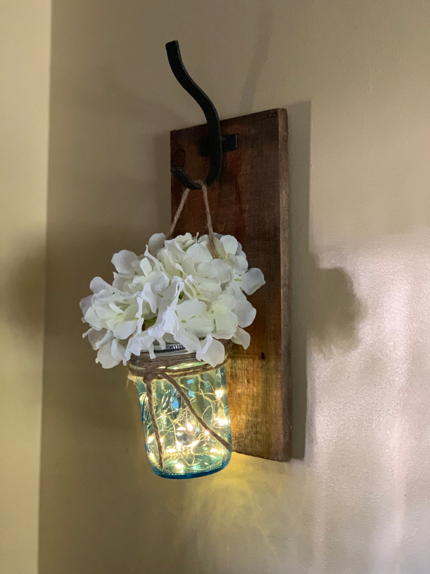 Set of 2 Mason jar Sconces