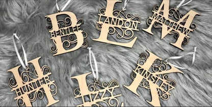 Split Monogram Ornament